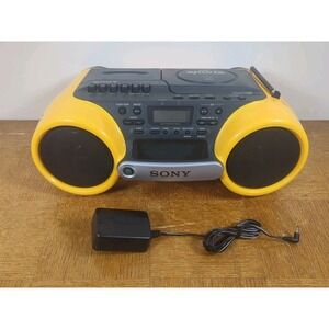 Sony ESP Sports CFD-980 Water Resistant CD/Radio/Cassette Yellow Boombox